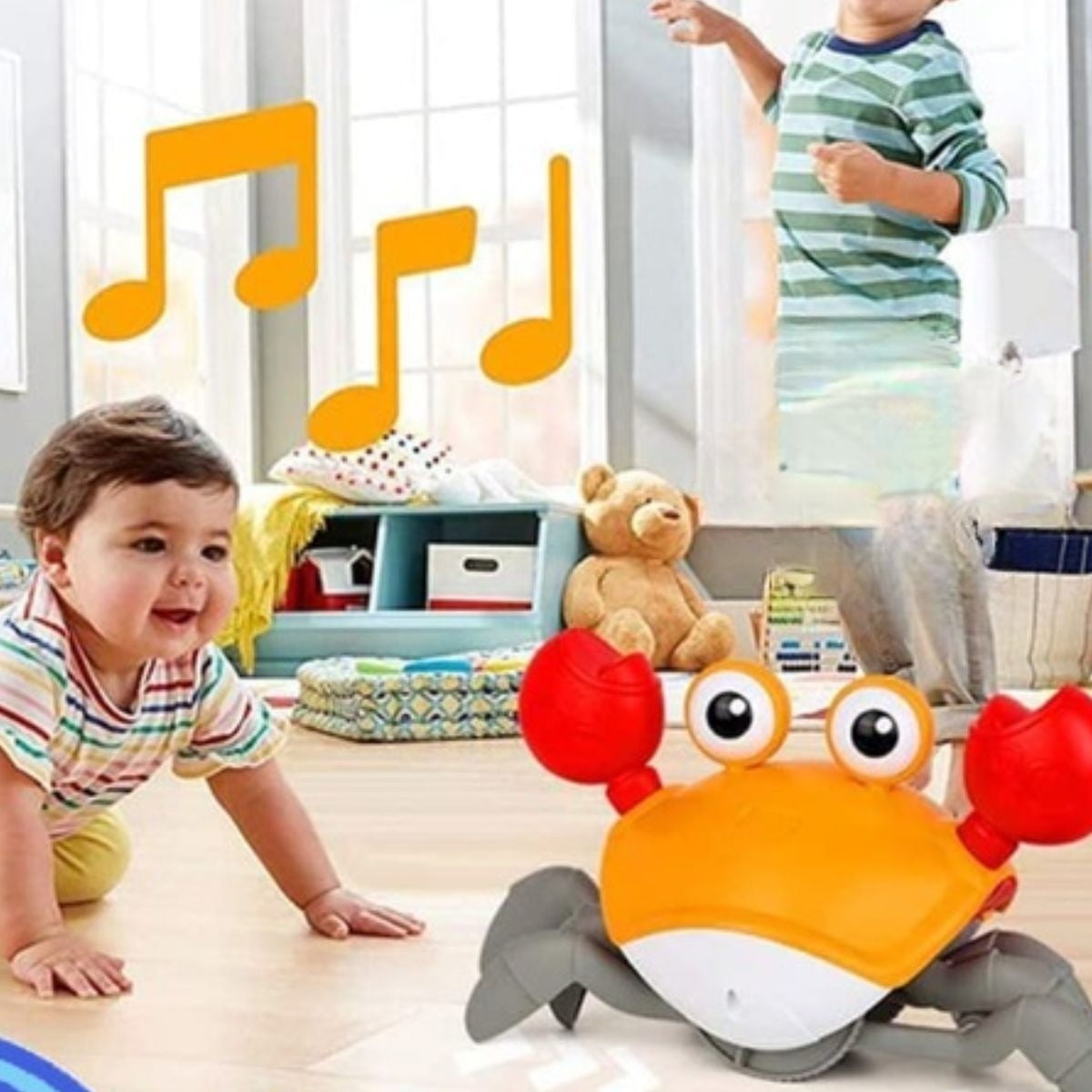 Genérico - Juguete Muñeco Cangrejo Gateante Interactivo Bebe Lau