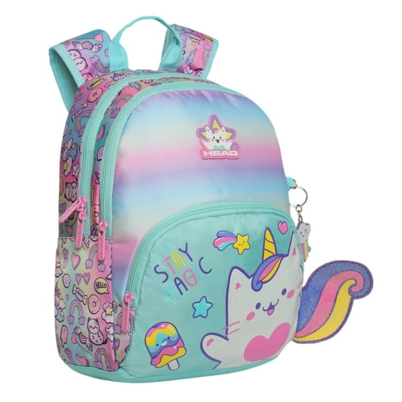 Mochila  gum 2026 cat faded multicolor head