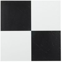 Baldosas De Vinilo Achim Nexus Autoadhesivas 30 X 30 Cm, Negro/Blanco