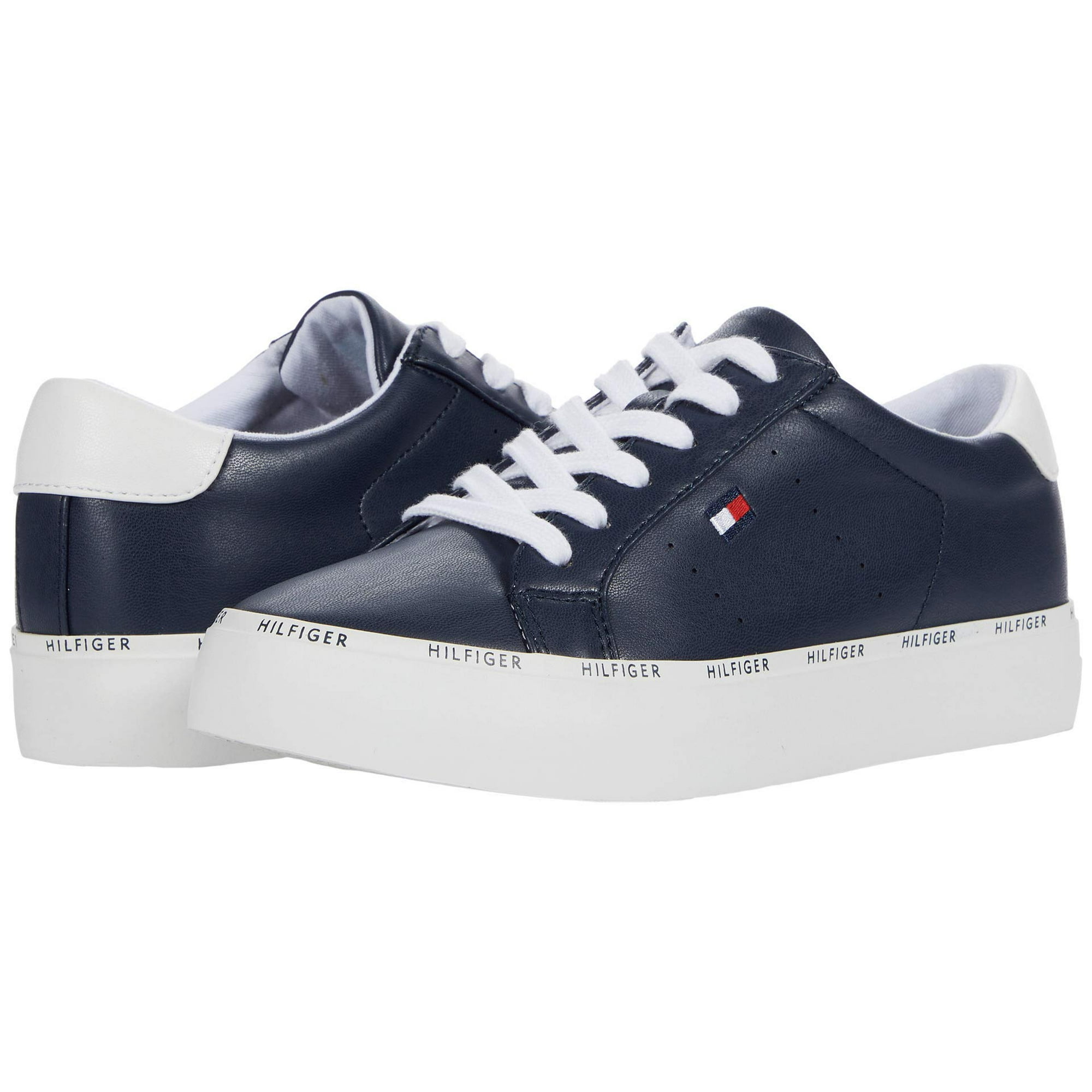 Zapatillas Tommy Hilfiger Henissly Para Mujer, Color Azul Marino Y Blanco, Talla 6