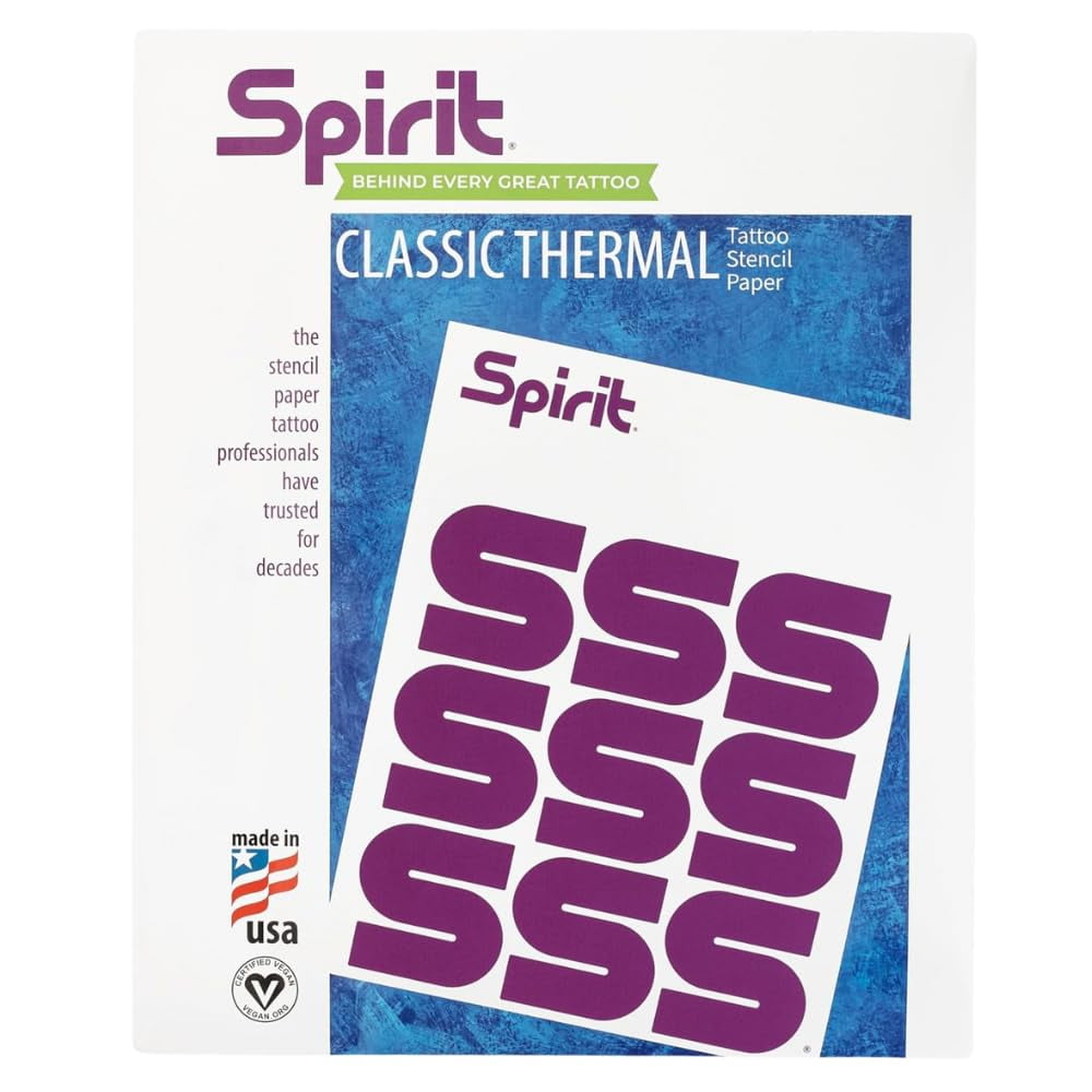 Papel Térmico Para Transferencia De Tatuajes Spirit Classic, 100 Hojas