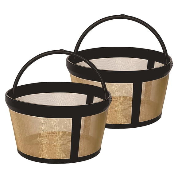Filtro de café Hongliang reutilizable de 4 tazas, paquete de 2, acero inoxidable