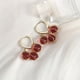 thumbnail image 3 of Elegant Round Beads Cat Eye Stone Drop Dangle Earrings Stylish Jewelry For Women Girls 1Pair, 3 of 5