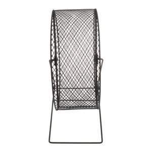 Ioensy - Rueda De Ejercicio Para Correr De Hámster De Hierro, Rueda Para Correr De Conejillo De Indias, Malla De Alambre Negro, 26X15X28,5 Cm