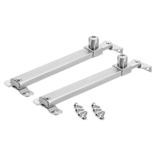 2 piezas de pestillo de ventana abatible de 300 mm, soportes de ventana abatible de acero inoxidable, bisagras de fricción ajustables, soporte de ventana, plata cepillada galvanizada