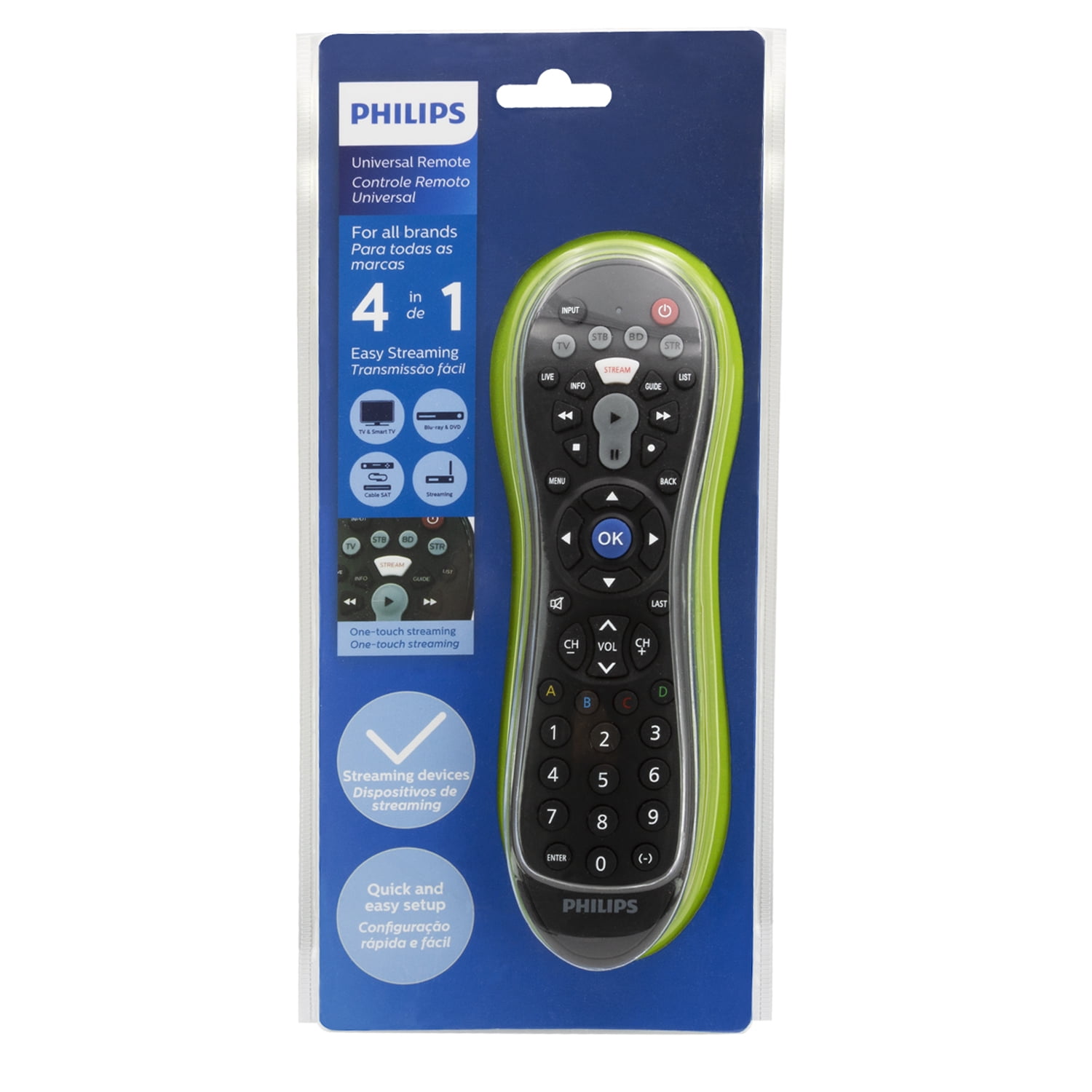 Control Remoto Universal Philips 4 Funciones