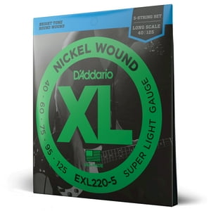 Set Cuerdas Bajo Eléctrico 40-125 Exl220-5 Daddario