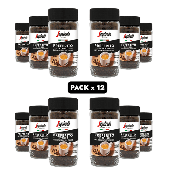 Pack 12x Café instantaneo Preferito intenso 100gr