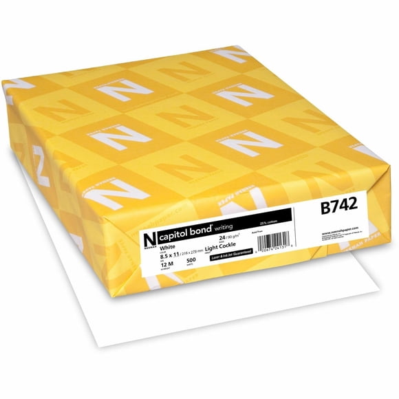 Papel Neenah B742 Capitol Bond Premium 24lb 91GE Blanco 500Hojas/Ream