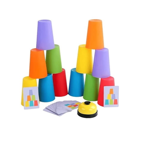 Genérico - Juego De Vasos Apilable Estimulación Cognitiva Concentración