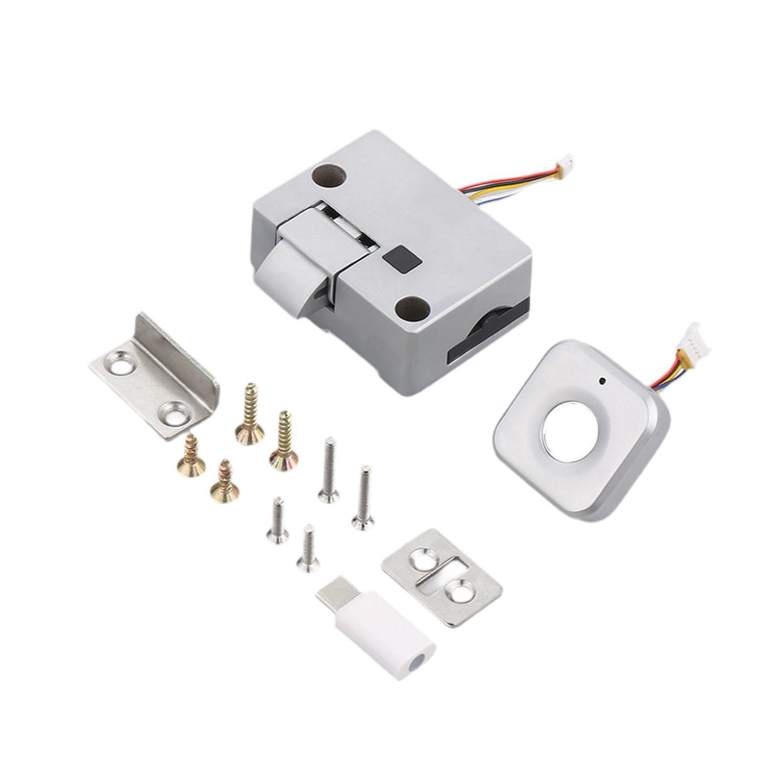 Magideal - Cerradura Transductora Electrónica, Utilidad De Entrada Sin Llave, Minicontraseña Biométrica Inteligente, Código Digital, Interbloqueo Para Armario De Argén