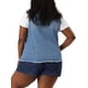 thumbnail image 3 of Chaleco de Jean sin Mangas para Mujer de Talla Grande Agnes Orinda con Dobladillo Deshilachado Chaqueta de Mezclilla de Moda 4X Azul, 3 of 7