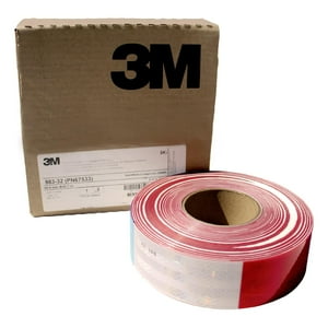 Caja Cinta Reflectante Rojo/Blanco 45.7 Mts 3M