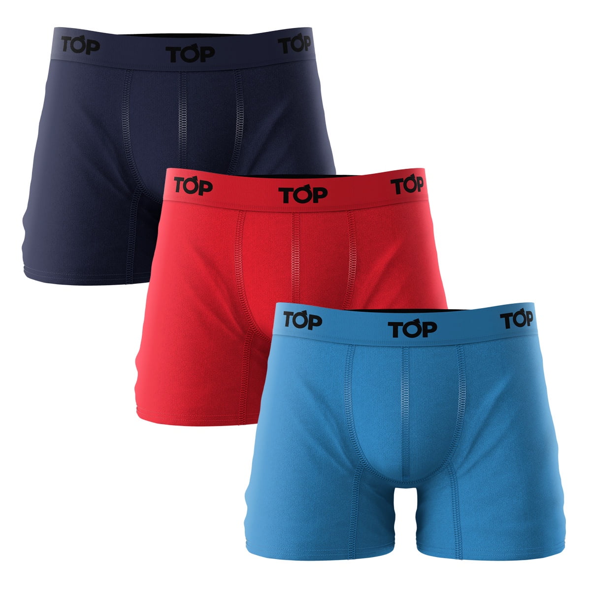 Top - Boxer Medio Algodón Pack 3 Pkc12