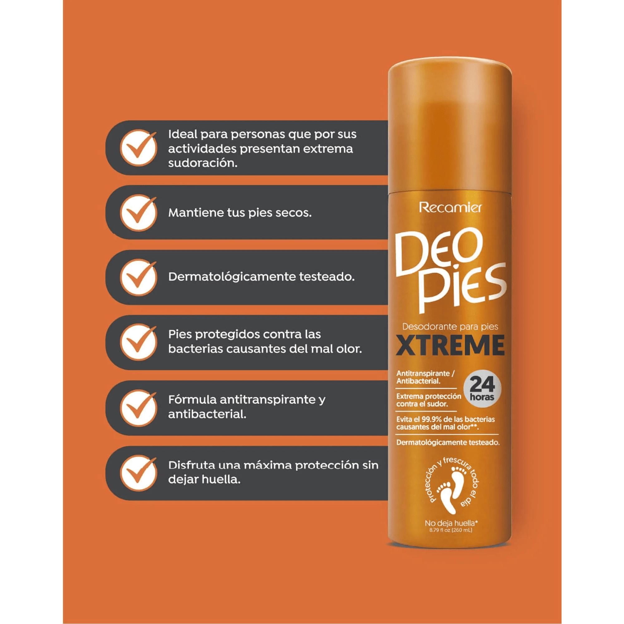 Desodorante Para Pies Spray Xtreme 260 ml Deo Pies
