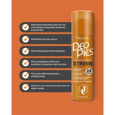 Desodorante Para Pies Spray Xtreme 260 Ml Deo Pies
