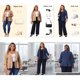 thumbnail image 4 of Blazers de Negocios Casual Abiertos con Peplum y Solapa de 3/4 Mangas para Mujer de Talla Grande de Agnes Orinda 3X Caqui, 4 of 8