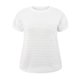 thumbnail image 4 of GRACIA Y GRANDEZA Blusa de Verano para Mujer Talla Grande Punto de Canalé Cuello Barco Manga Raglán Suelta Blusas Casuales Huecas 1X Blanco, 4 of 6