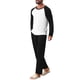 thumbnail image 4 of Conjunto de Pijama de 2 Piezas para Hombre INSPIRE CHIC Camiseta de Dormir con Cuello Redondo y Manga Raglán & Pantalones de Descanso XL Negro, 4 of 6
