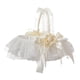 thumbnail image 3 of Elegante canasta de flores para bodas, con asa cómoda y lazo de hadas, contenedor de dulces de frutas, para decoración de fiestas, ceremonias de graduación y damas de honor. lechoso, 3 of 5