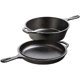 thumbnail image 1 of Lodge Cast Iron Combo Cooker, olla profunda de 3,2 cuartos y sartén de 10,25 pulgadas, 1 of 3