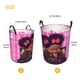 thumbnail image 5 of El Bebé Jefazo Niña África Cesta de lavandería de gran capacidad redonda con asa, bolsa para ropa sucia plegable, almacenamiento para dormitorio, baño y lavadero 44x35 cm, 5 of 6