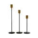 thumbnail image 1 of Set portavelas decorativos negro y dorado, 1 of 2