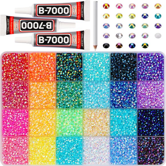 Kit de strass para manualidades Worthofbest, 32.000 piezas, gemas de 3 mm SS10