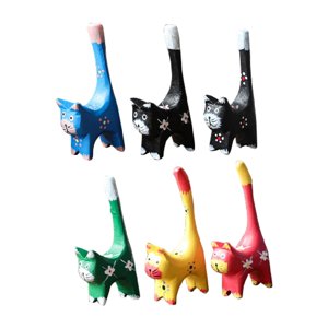 Bothyi - 6 Piezas Cat Figurinas En Miniatura Esculturas De Animales Para La Entrada De Estantería De La Oficina