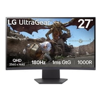 Monitor Gamer Curvo Lg Ultragear 27Gs60Qc Qhd 27"" Negro Tamano Unico
