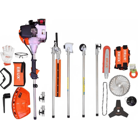 Erux - Orilladora/Desmalezadora Multifuncional 2T 52Cc De Encendido Eléctrico