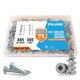 thumbnail image 1 of Kit de anclajes para paneles de yeso PRANSI Zinc, 130 piezas con tornillos #8 x 3 cm, 1 of 7