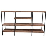 Genérico - Estante Librero Tipo Rack Horizontal 4 Niveles Estructura Metal