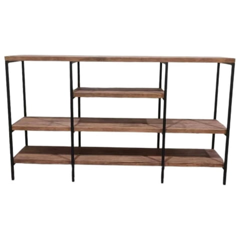 Genérico - Estante Librero Tipo Rack Horizontal 4 Niveles Estructura Metal