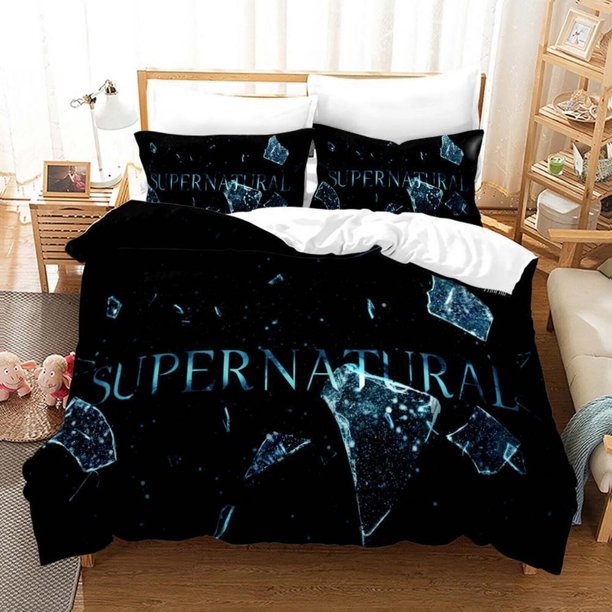 Supernatural SPN TV Play Quilt Duvet Cover Set Doona Cover Comforter Cover3-Piece Bedding Set