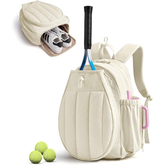 BAGSMART Tennis Gym Bag for Women, Quilted Pickleball 15.6 L