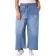 thumbnail image 1 of Agnes Orinda Jeans de Talla Grande para Mujer con Cintura Elástica y Cordón, Pantalones de Mezclilla Casuales de Pierna Ancha Chambray Palazzo con Bolsillos 4X Azul Claro, 1 of 8