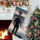 thumbnail image 1 of Aquaman Tema: Calcetines de Navidad, fino lino blanco para colgar en escaleras y chimenea, decoración navideña para el hogar, regalo de Navidad. 45cm × 32cm, 1 of 5