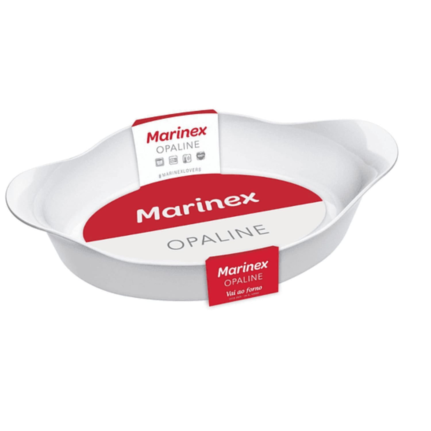 Asadera Marinex Opaline Oval Mediana 1Lts Microonda Y Horno