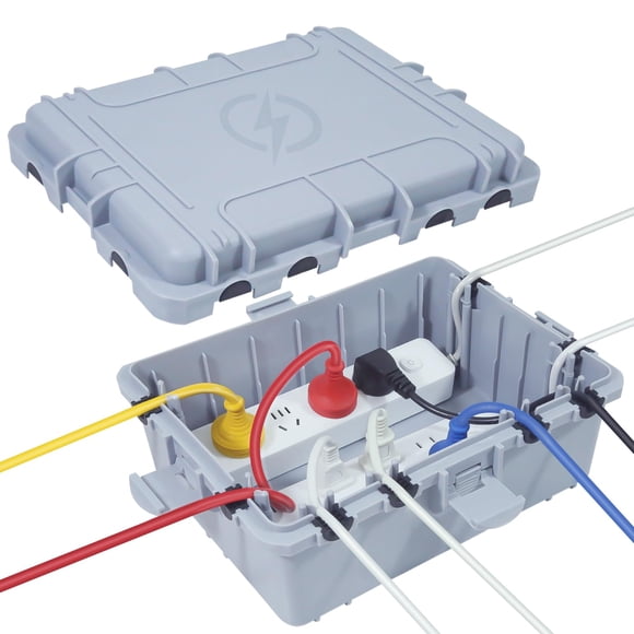 Caja eléctrica impermeable OUTDSPLY grande IP54 gris