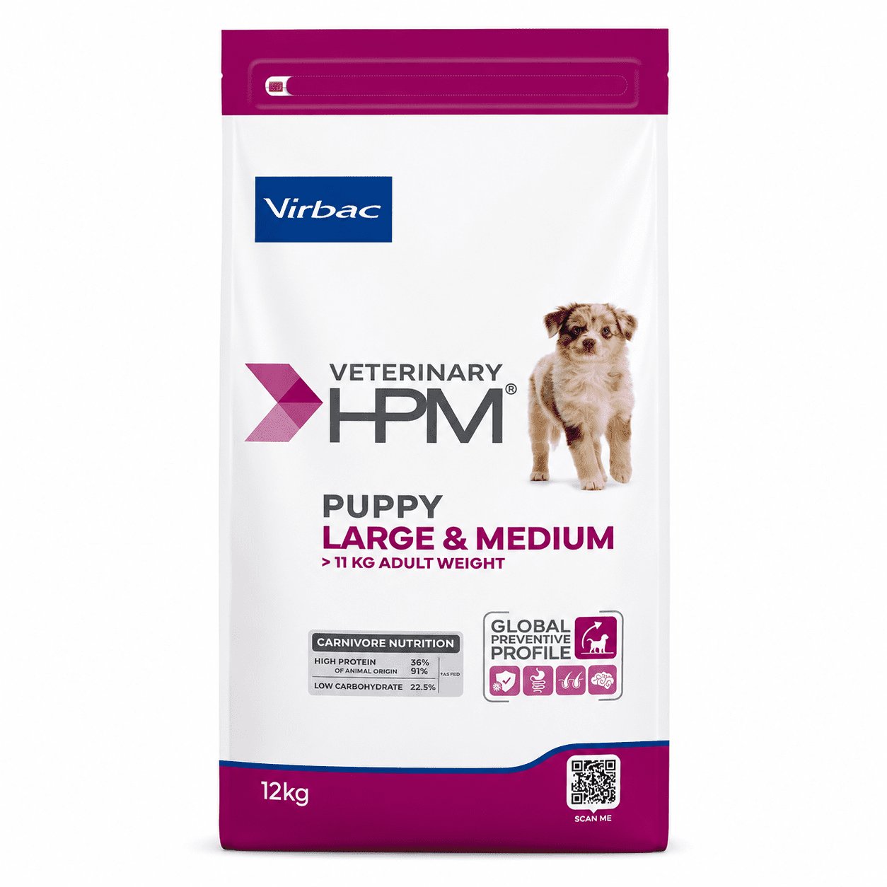 Virbac HPM Puppy Large & Medium Alimento para Cachorros 12 kg