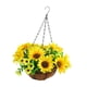 thumbnail image 4 of Cersonas colgantes de canasta de canasta decoración del jardín decoración del jardín plantador decorativo plantador para el hogar del césped interior Amarillo, 4 of 5