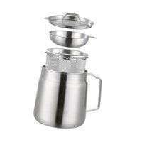 Magideal - Olla Freidora, Separador De Aceite De Cocina Casera Con Filtro, Utensilios De Cocina Para Leche, Uso Doméstico, Contenedor De Almacenamiento De Aceite