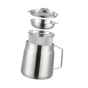 Magideal - Olla Freidora, Separador De Aceite De Cocina Casera Con Filtro, Utensilios De Cocina Para Leche, Uso Doméstico, Contenedor De Almacenamiento De Aceite