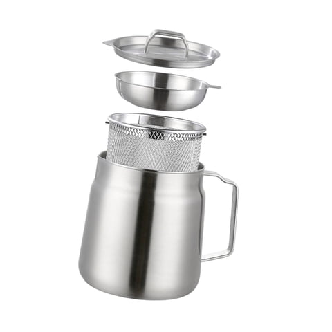 Magideal - Olla Freidora, Separador De Aceite De Cocina Casera Con Filtro, Utensilios De Cocina Para Leche, Uso Doméstico, Contenedor De Almacenamiento De Aceite