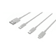 thumbnail image 2 of Cable cargador USB 3 en 1 tipo-c/micro Blanco #3, 2 of 3