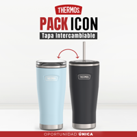 Thermos - Set Vaso Glacier Y Mug Grafito Icon Acero Inox 710Ml