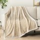 thumbnail image 4 of Manta PAVILIA Melange Cream Sherpa 130 x 150 cm para sofá, 4 of 9