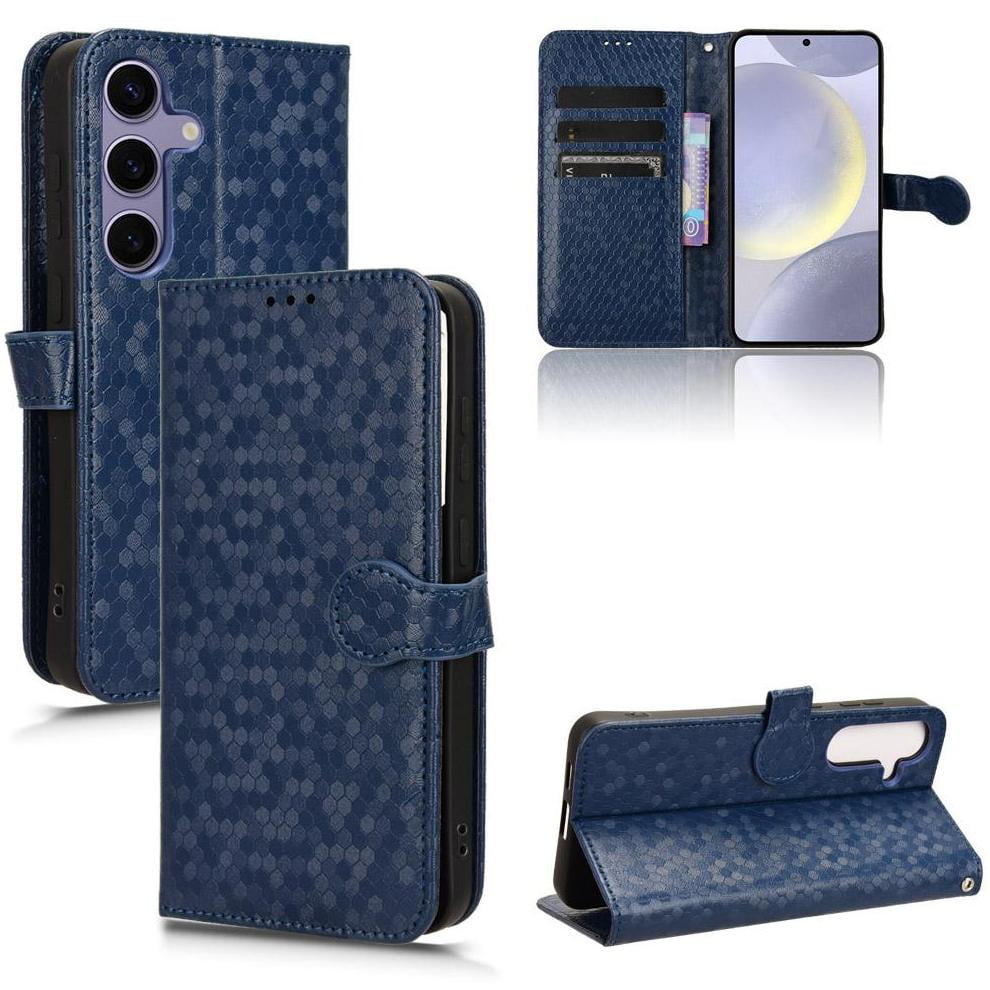 Foxdock - Funda Cartera Lunares Samsung Galaxy S25 Fe Con Tarjetero, Correa Y Soporte Azul