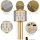 thumbnail image 4 of Micrófono de Karaoke Inalámbrico con Altavoz y LED, Portátil para Niños y Adultos, Ideal para Fiestas y Música - Oro, 4 of 5